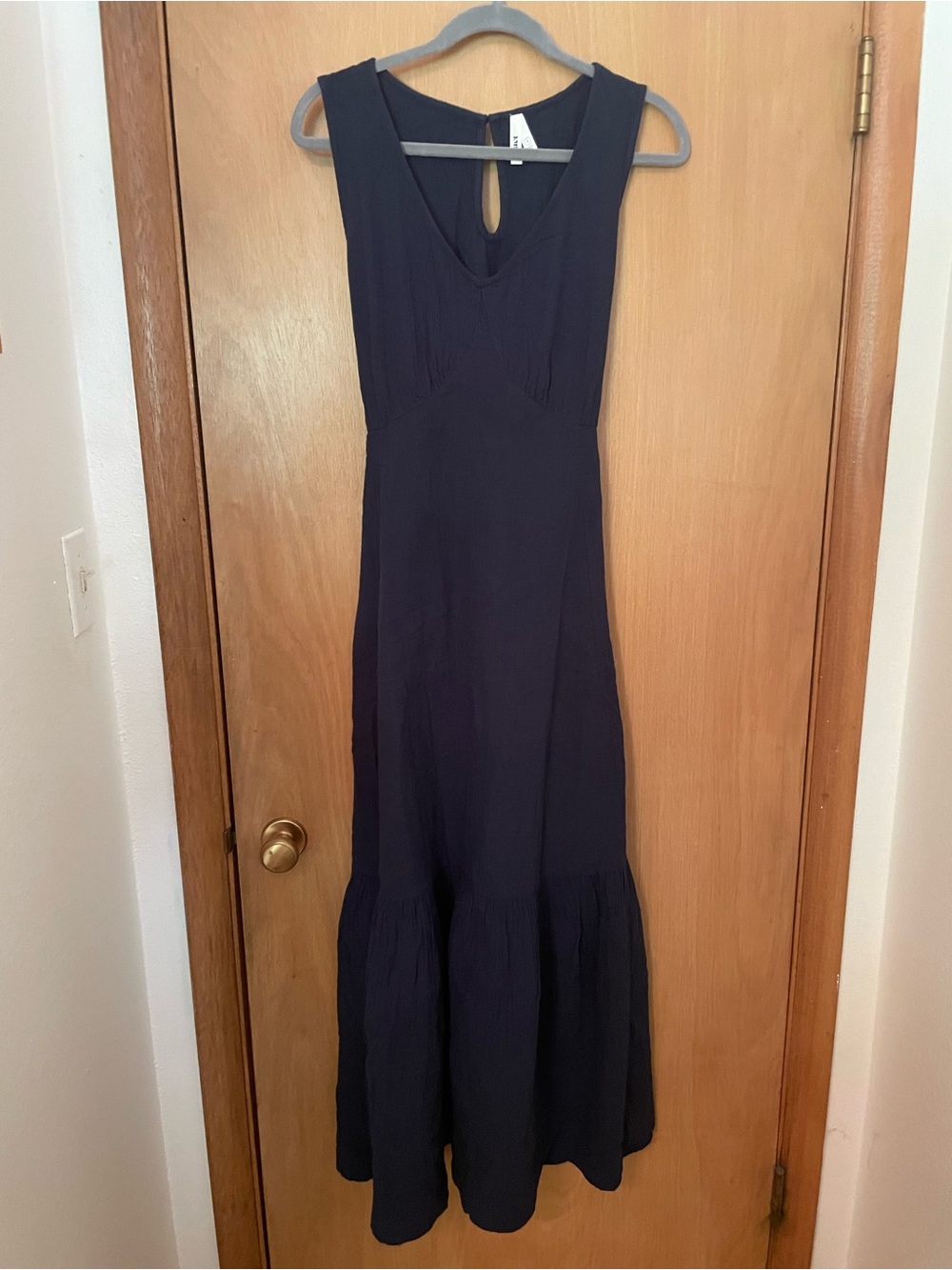 Pact Organic Cotton Navy Blue Prairie Dress Size S